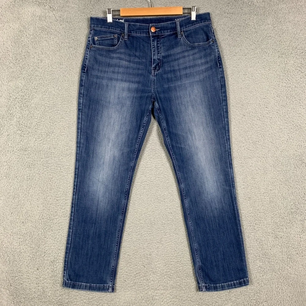 Mugsy Kinzies Jeans Mens 35 x 30 Blue Straight Leg Stretch Denim Casual Flexible
